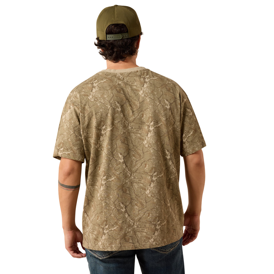 Ariat Mens All Over Print Camo ToughStock Boxy T-Shirt
