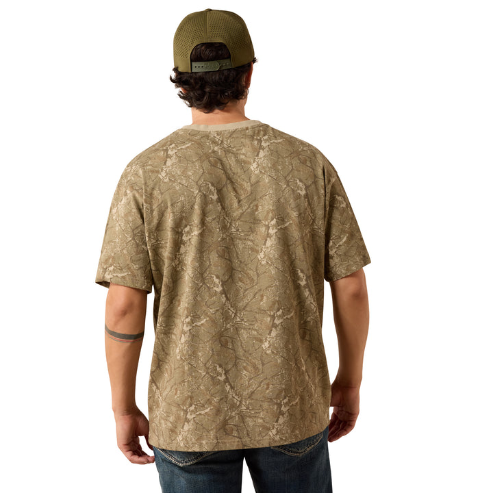 Ariat Mens All Over Print Camo ToughStock Boxy T-Shirt