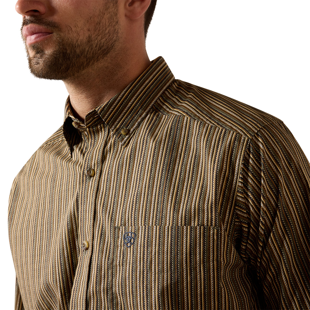 Ariat Mens Striped Coby Classic Fit Long Sleeve Shirt