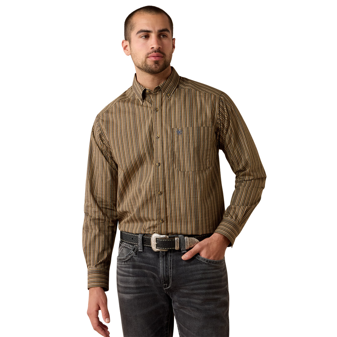 Ariat Mens Striped Coby Classic Fit Long Sleeve Shirt