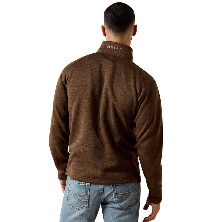 Ariat Mens Brown 1/4 Zip Sweater