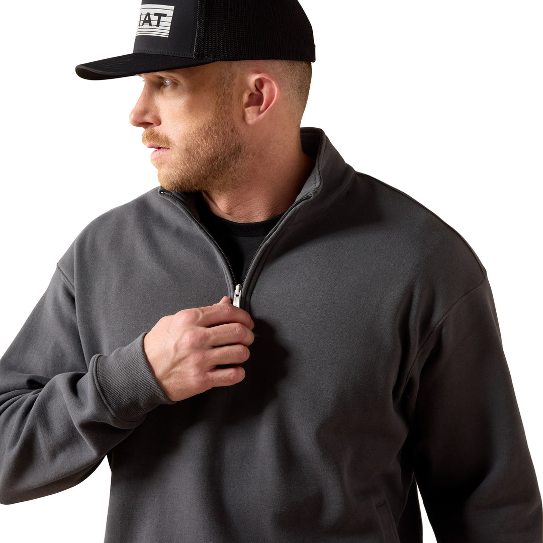 Ariat Mens Grey 1/4 Zip Sweatshirt