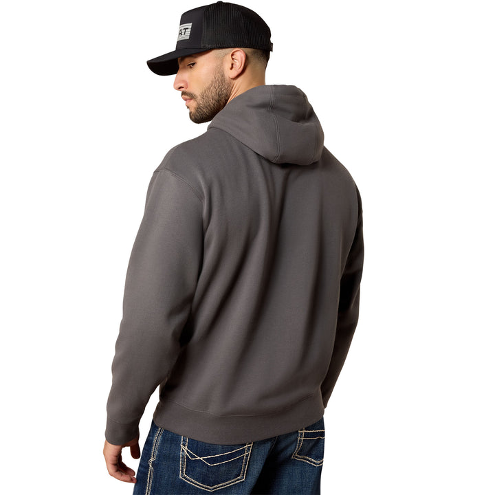 Ariat Mens Grey Logo Hoodie