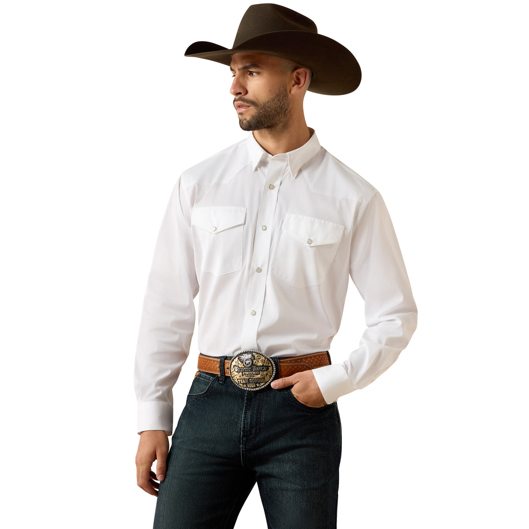 Ariat Mens White Everything Classic Fit Snap Shirt