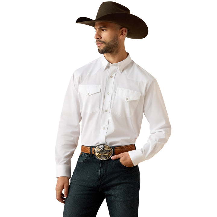 Ariat Mens White Everything Classic Fit Snap Shirt