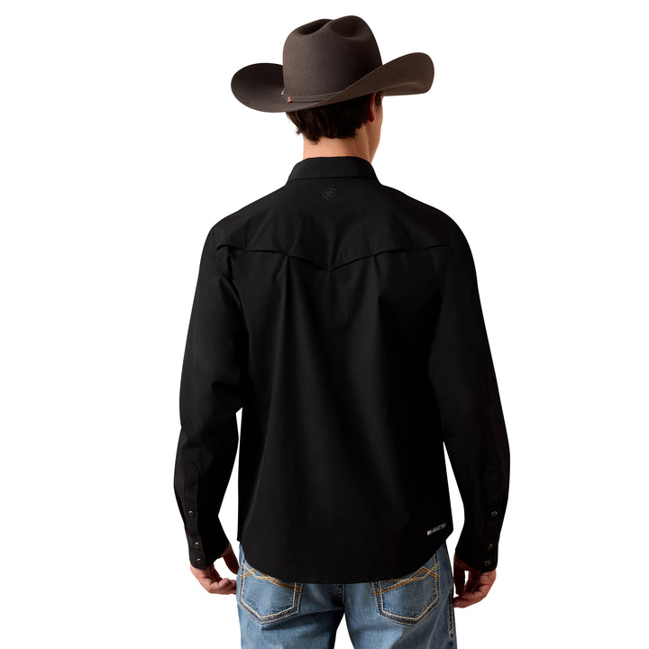 Ariat Mens Black Ventek Fitted Long Sleeve Shirt
