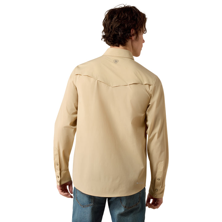 Ariat Mens Tan Ventek Fitted Long Sleeve Shirt