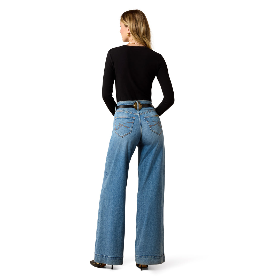 Ariat Womens High Rise Revel Vilma Ultrastretch Wide Leg Jeans