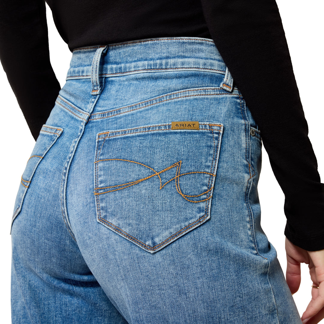 Ariat Womens High Rise Revel Vilma Ultrastretch Wide Leg Jeans