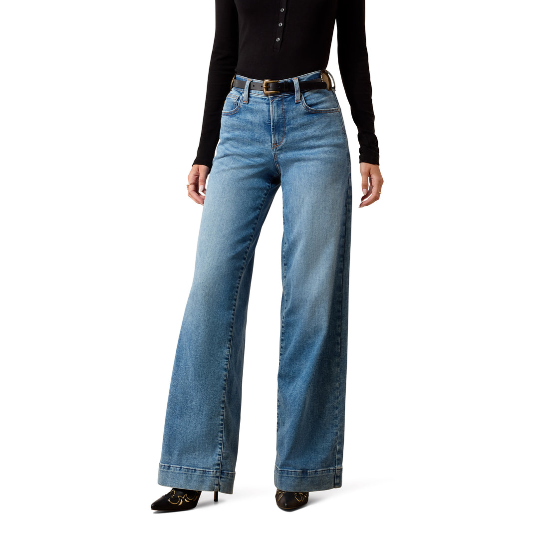 Ariat Womens High Rise Revel Vilma Ultrastretch Wide Leg Jeans