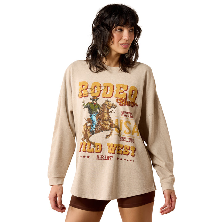 Ariat Womens Canvas Oversized Long Sleeve T-Shirt