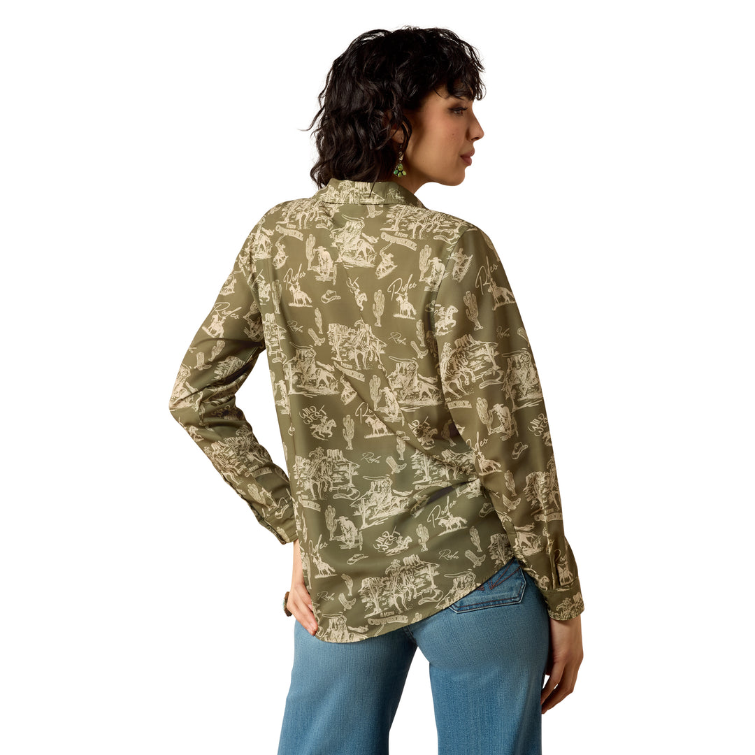 Ariat Womens Moss Green Homestyle Shirt