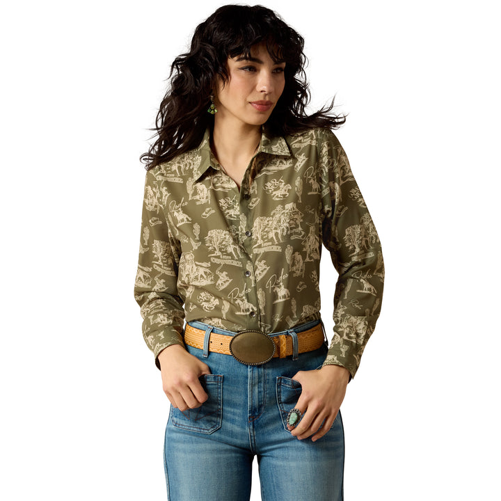 Ariat Womens Moss Green Homestyle Shirt