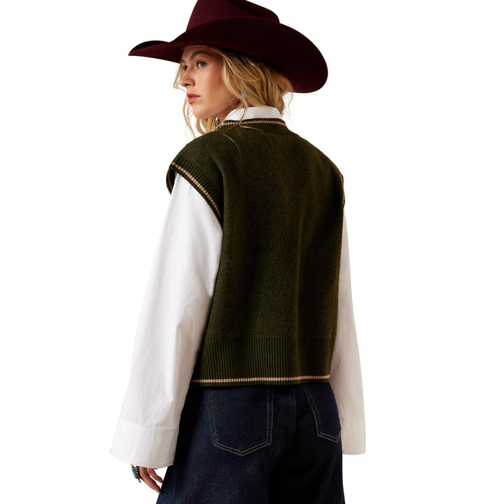 Ariat Womens Green Wichita Sweater Vest