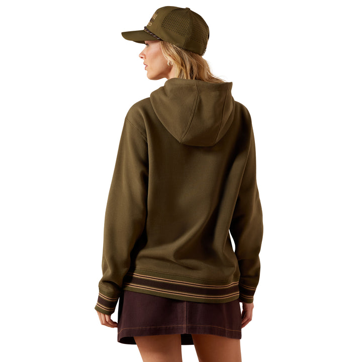 Ariat Womens Ivy Green Threaded Through Hoodie