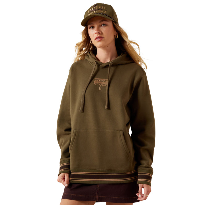 Ariat Womens Ivy Green Threaded Through Hoodie