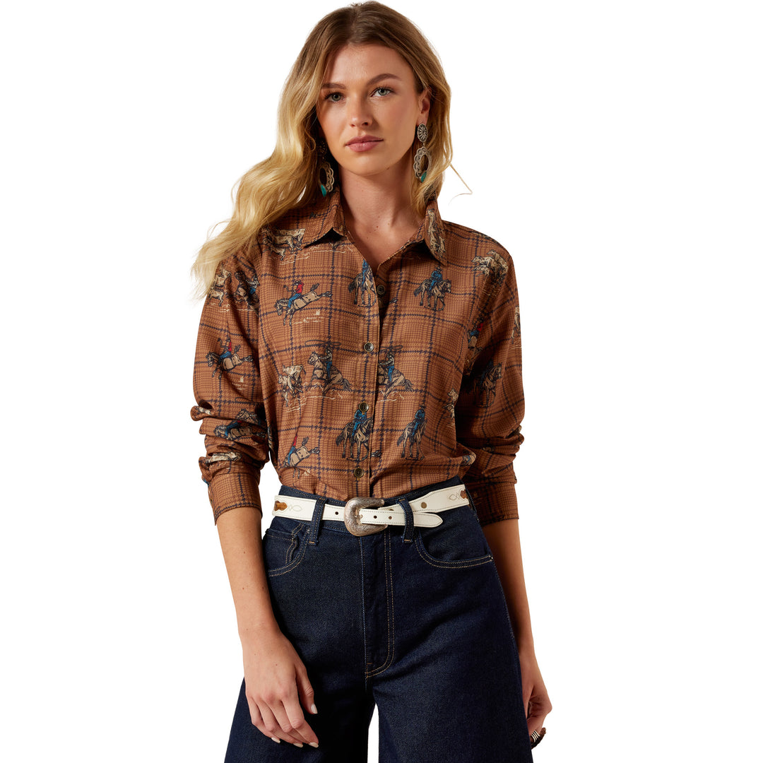 Ariat Womens Plaid Rodeo Homestyle Shirt