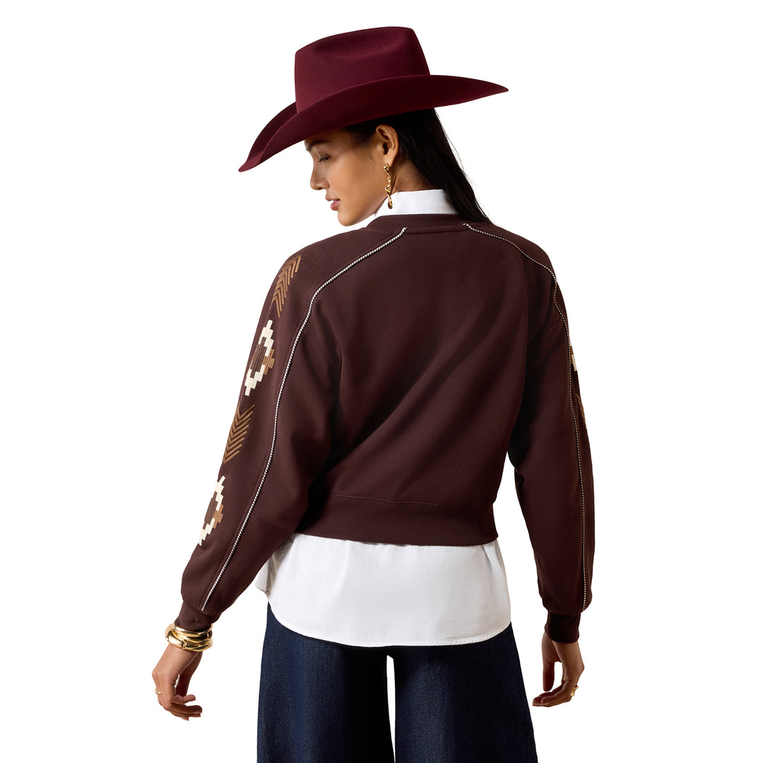 Ariat Womens Chocolate Plum Dakota Sweatshirt