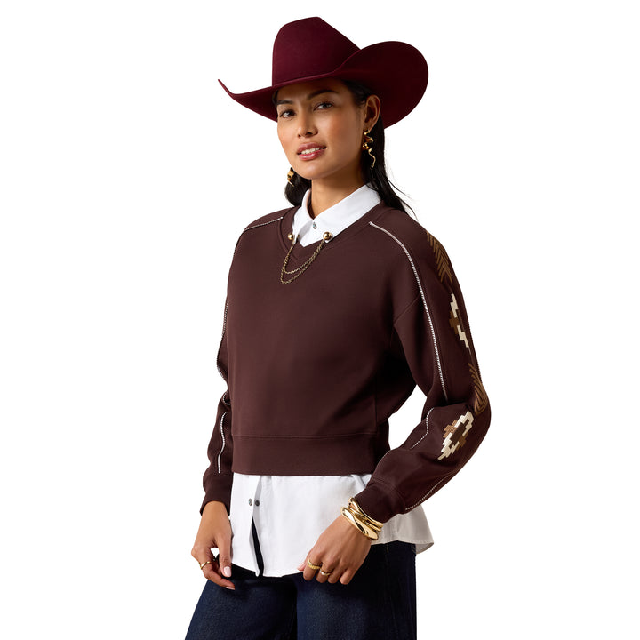 Ariat Womens Chocolate Plum Dakota Sweatshirt
