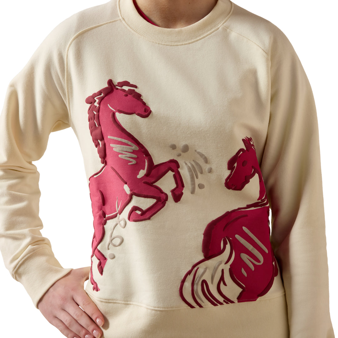 Ariat Girls Pink Pony Sweatshirt