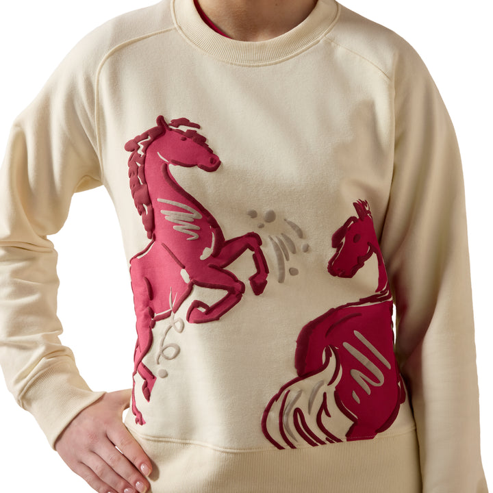 Ariat Girls Pink Pony Sweatshirt