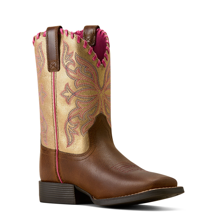 Ariat Girls Sundown Wide Square Toe Western Boot