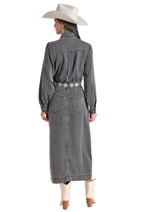 Panhandle Mens Black Denim Long Dress