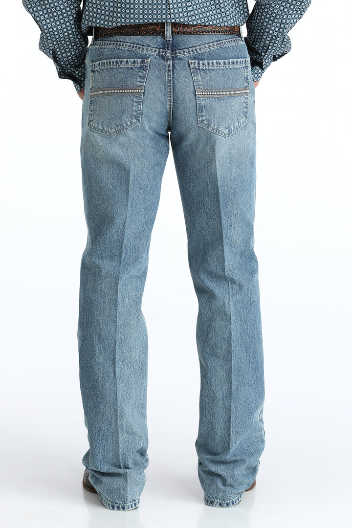 Cinch Mens Grant Light Stone Relaxed Bootcut Jeans