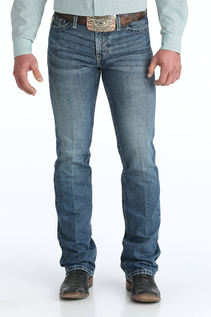 Cinch Mens Ian Slim Fit Medium Stonewash Jeans