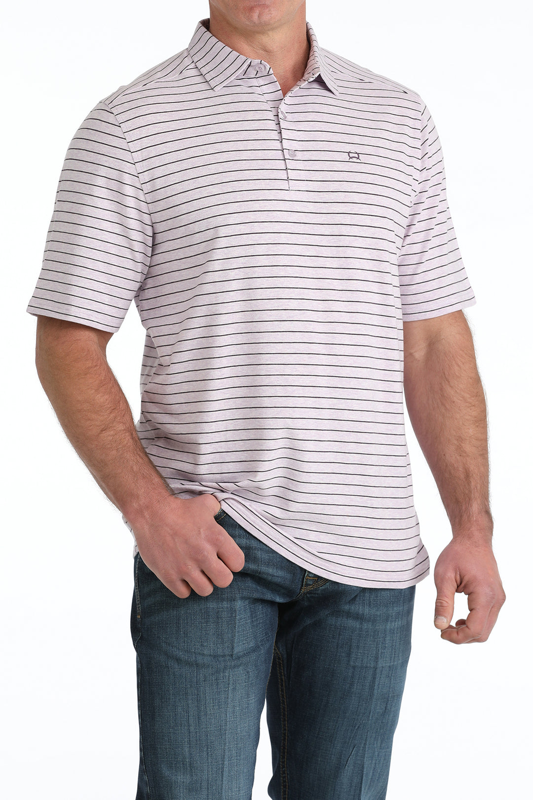 Cinch Mens Lilac Arenaflexn Polo
