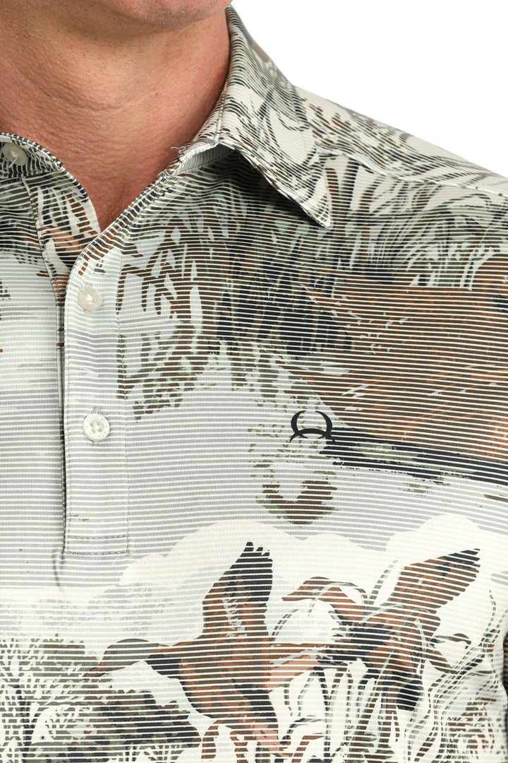 Cinch Mens Printed Arenaflex Polo
