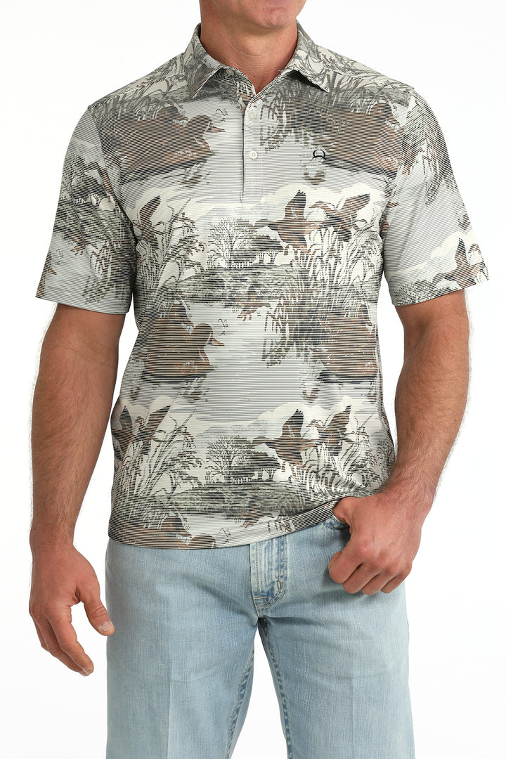 Cinch Mens Printed Arenaflex Polo