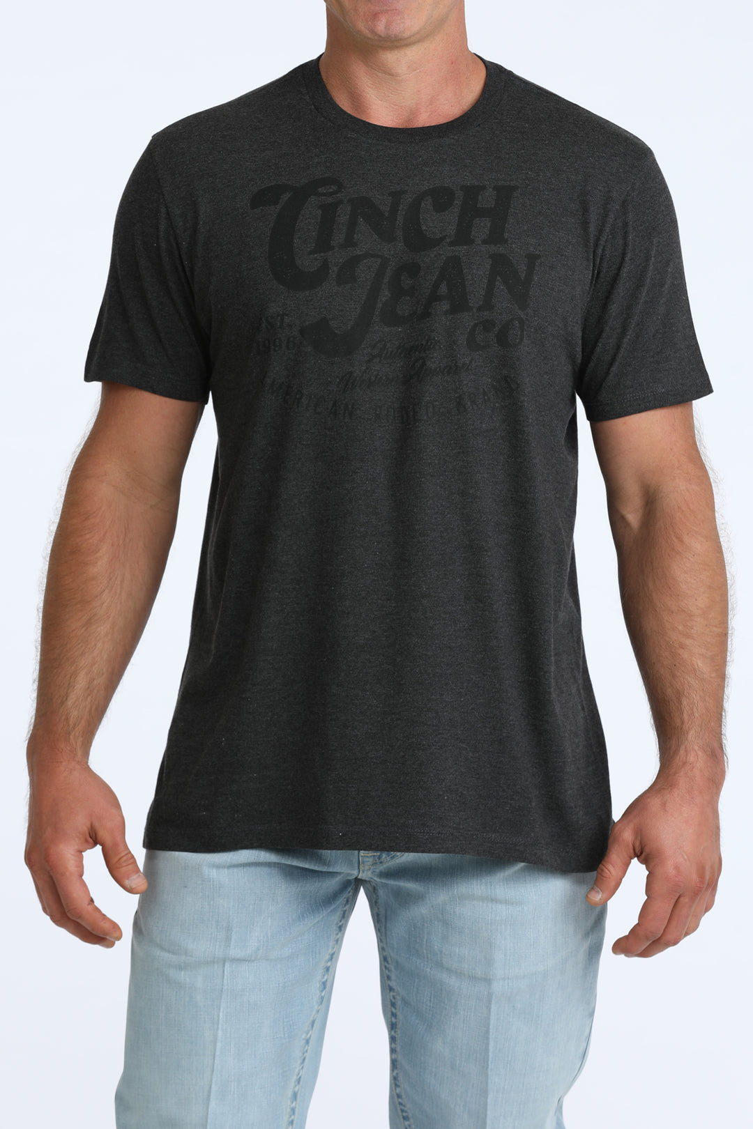 Cinch Mens Charcoal Logo Tee