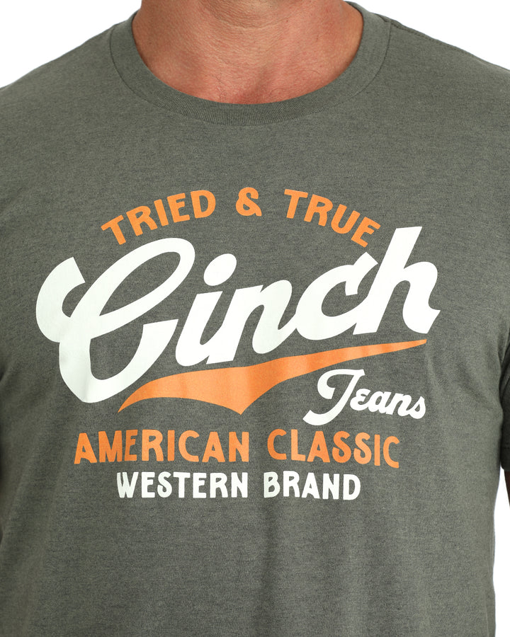 Cinch Mens Olive Graphic Tee