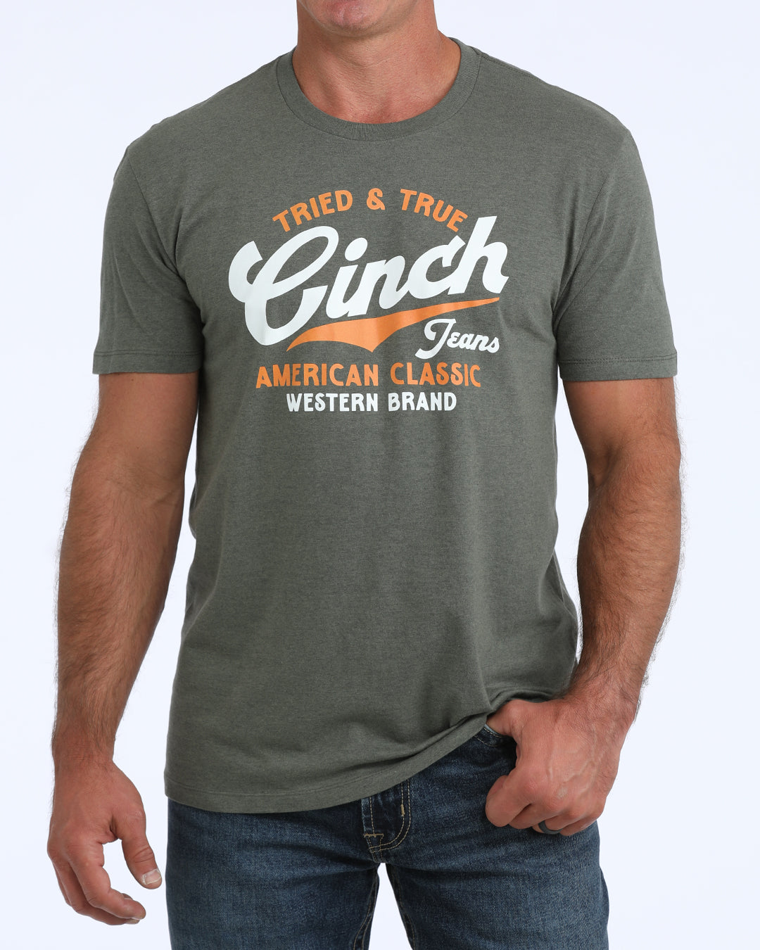 Cinch Mens Olive Graphic Tee