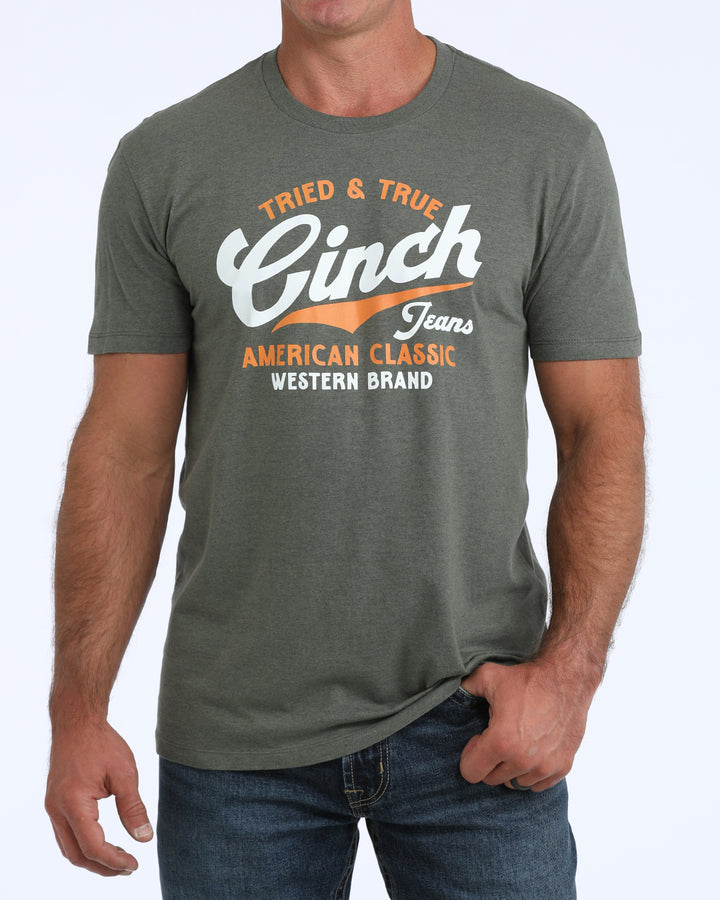 Cinch Mens Olive Graphic Tee