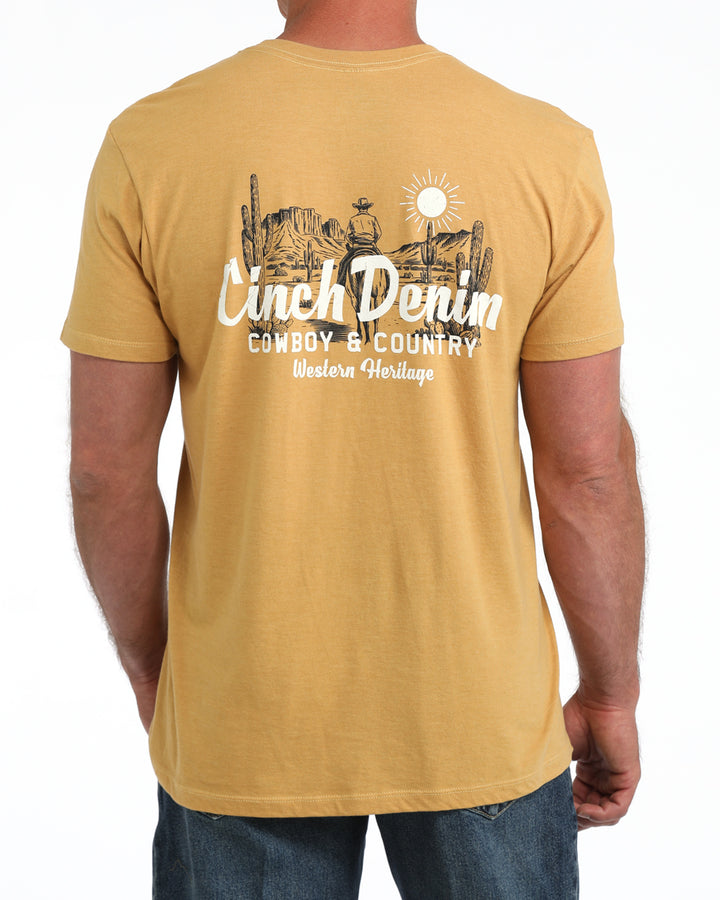 Cinch Mens Gold Graphic Tee