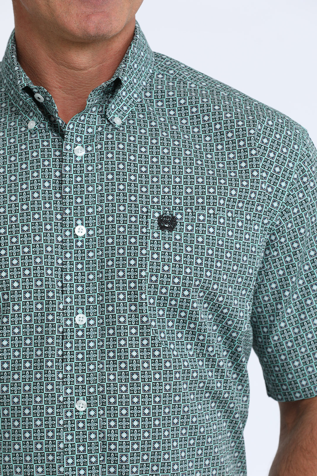 Cinch Mens Printed Short Sleeve Shirt