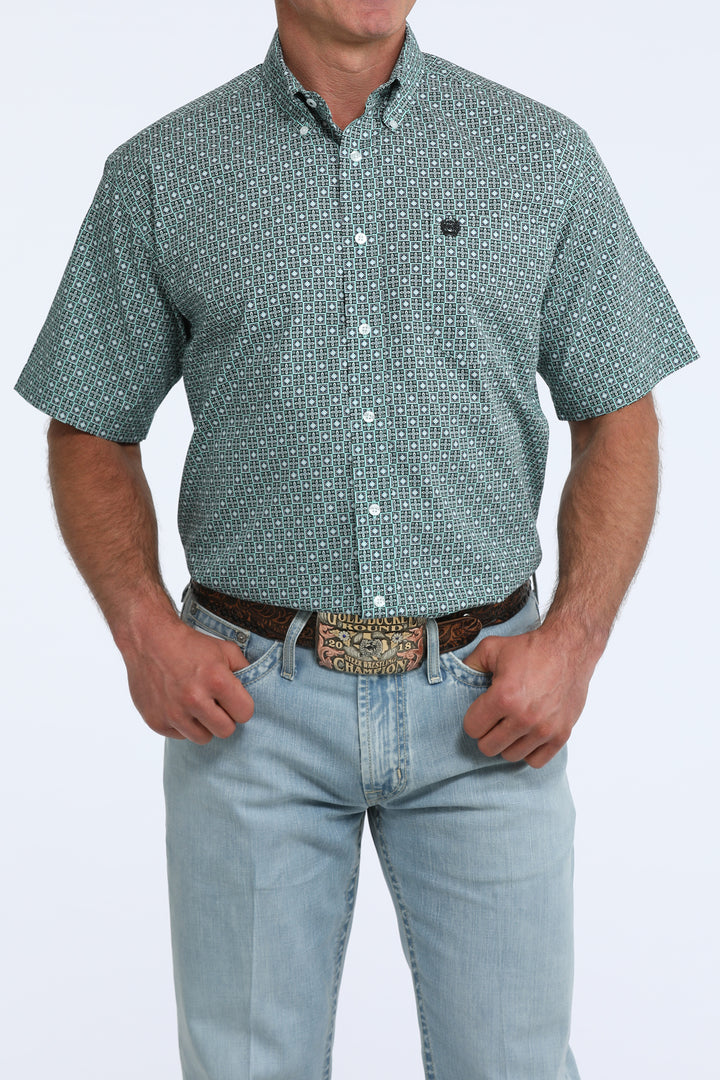 Cinch Mens Printed Short Sleeve Shirt