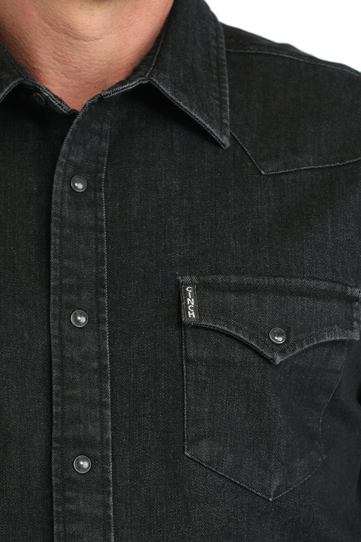 Cinch Mens Black Modern Fit Snap Front Western Shirt