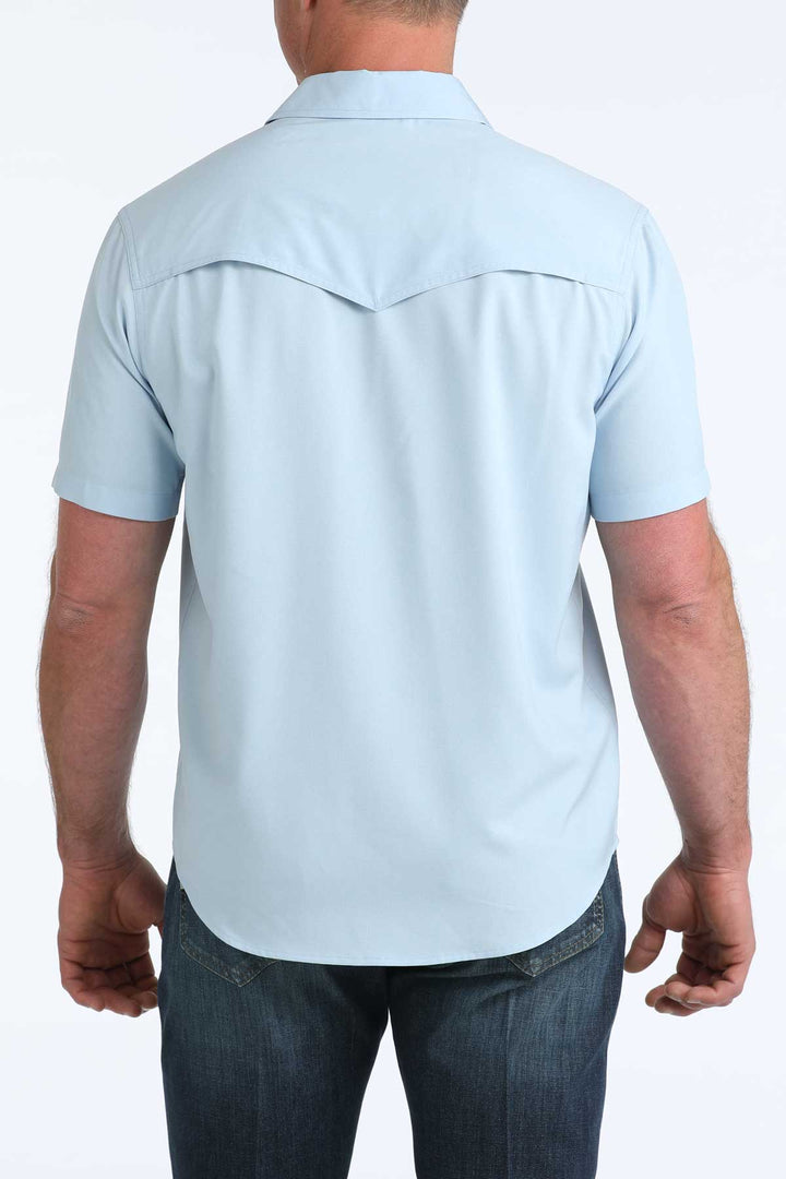 Cinch Mens Light Blue Camp Shirt