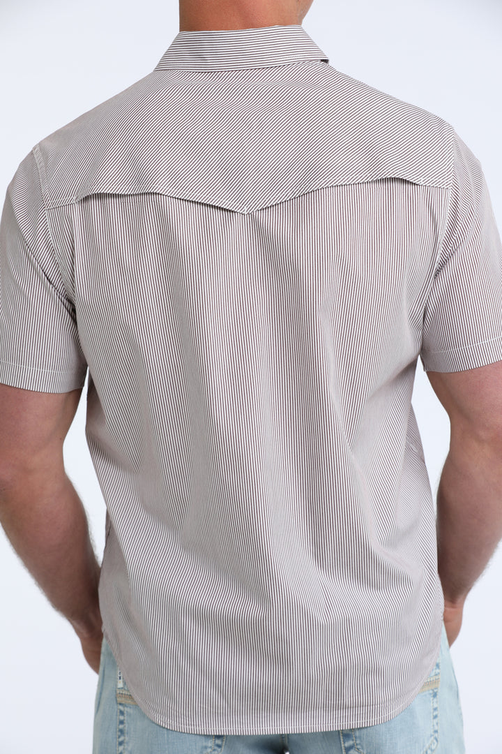 Cinch Mens Stripe Camp Shirt
