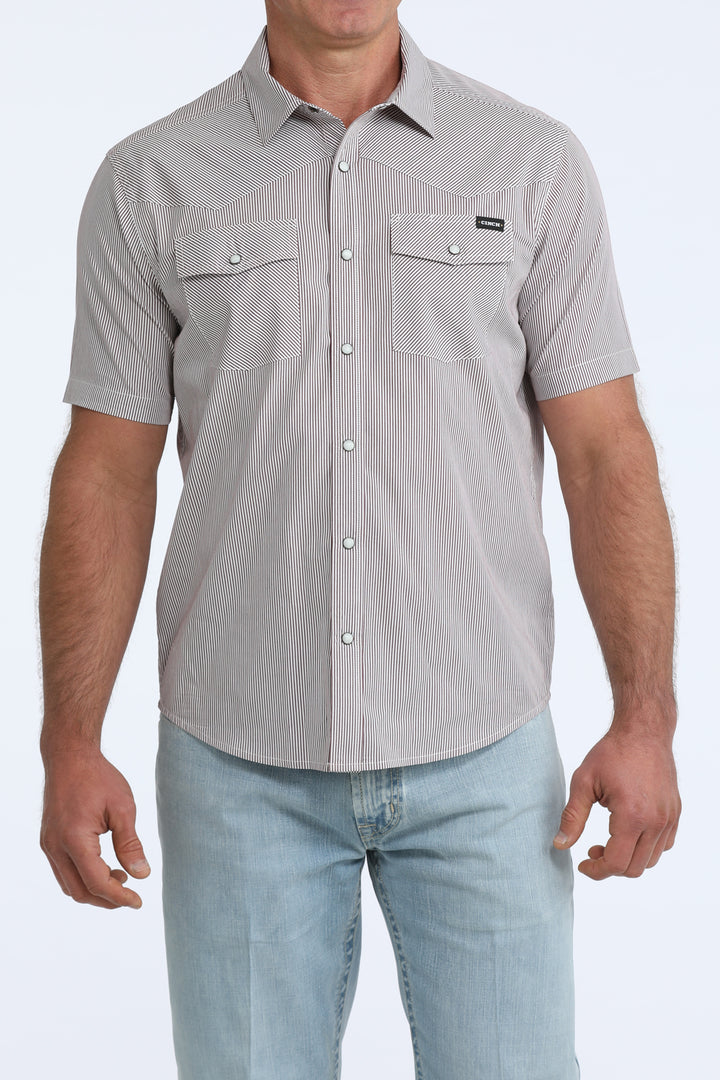 Cinch Mens Stripe Camp Shirt