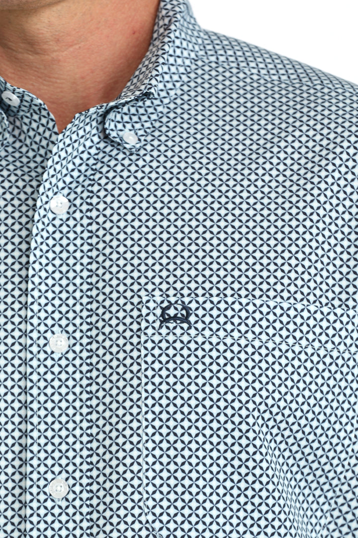 Cinch Mens Light Blue ArenaFlex Short Sleeve Shirt