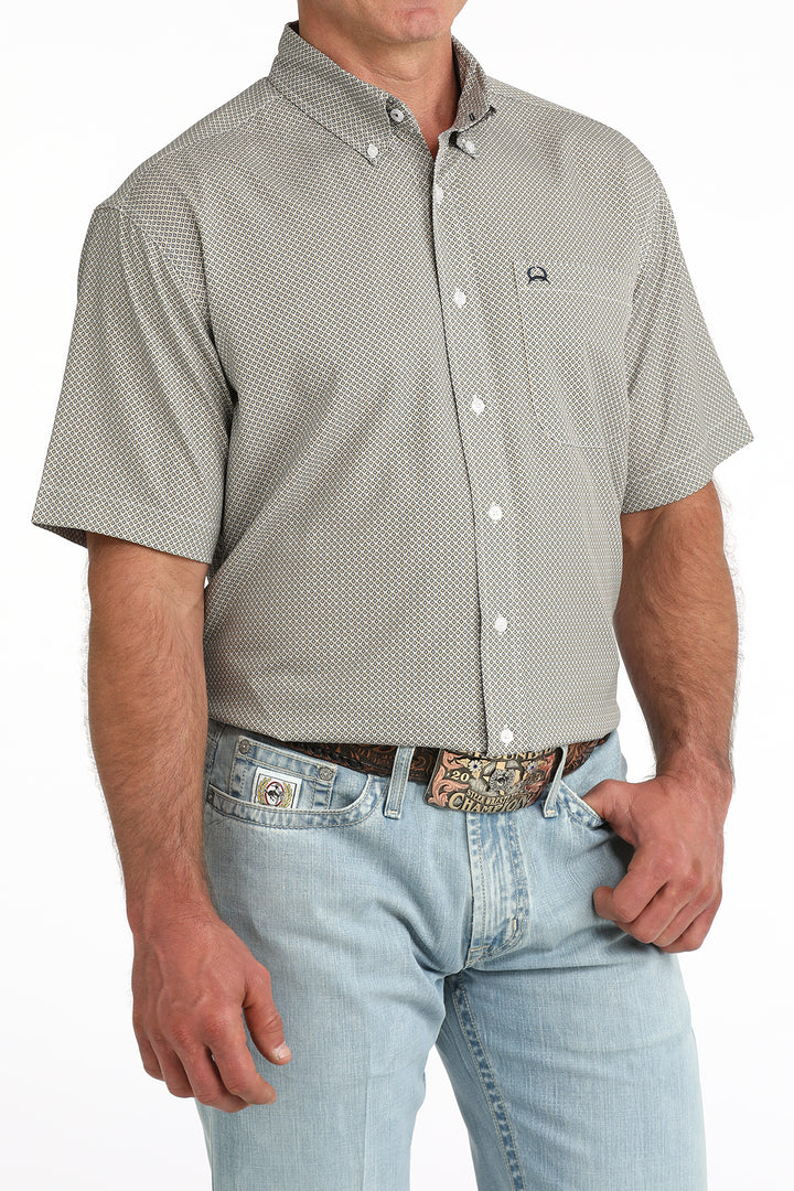 Cinch Mens White Arenaflex Short Sleeve Shirt