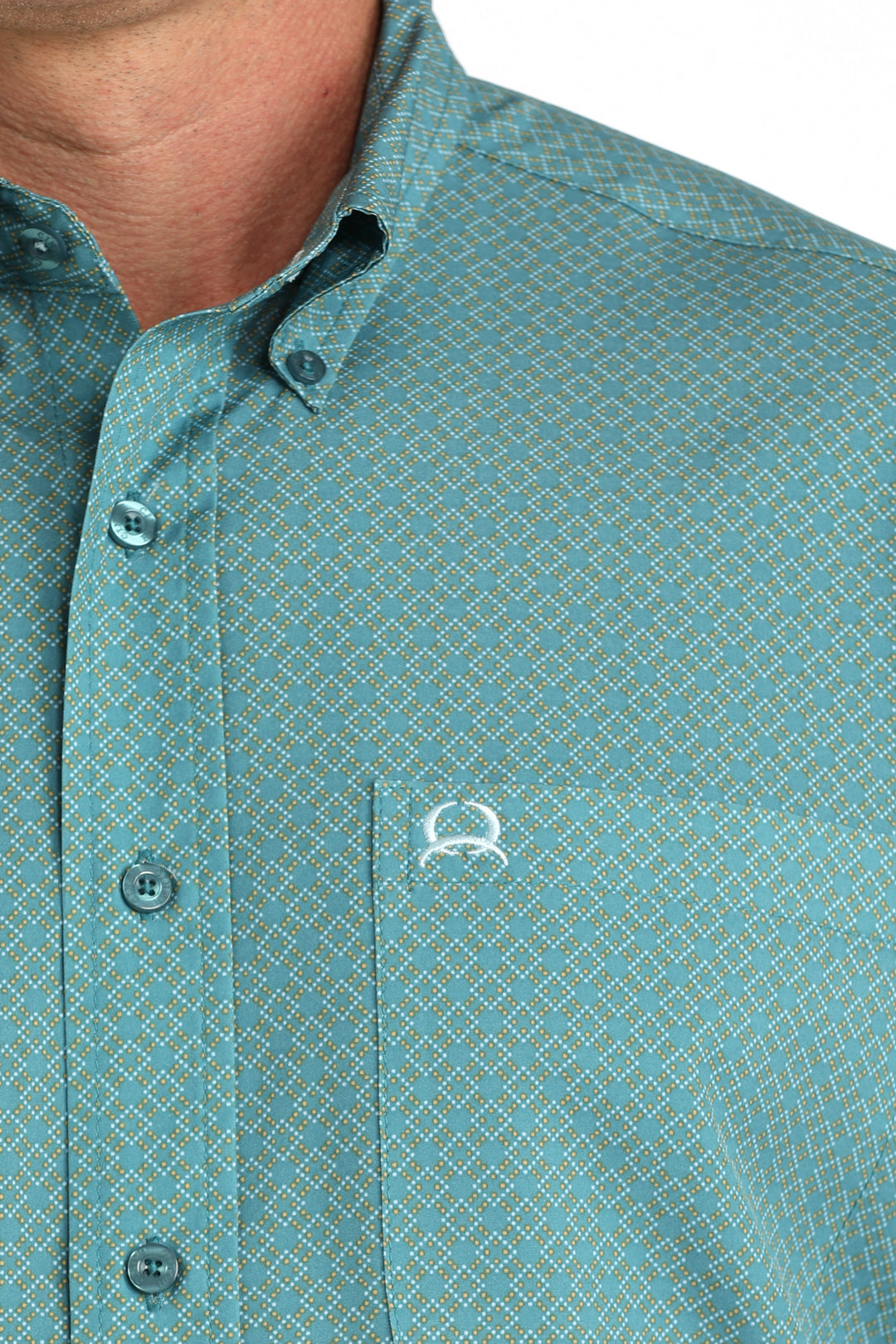 Cinch Mens Teal Arenaflex Short Sleeve Shirt