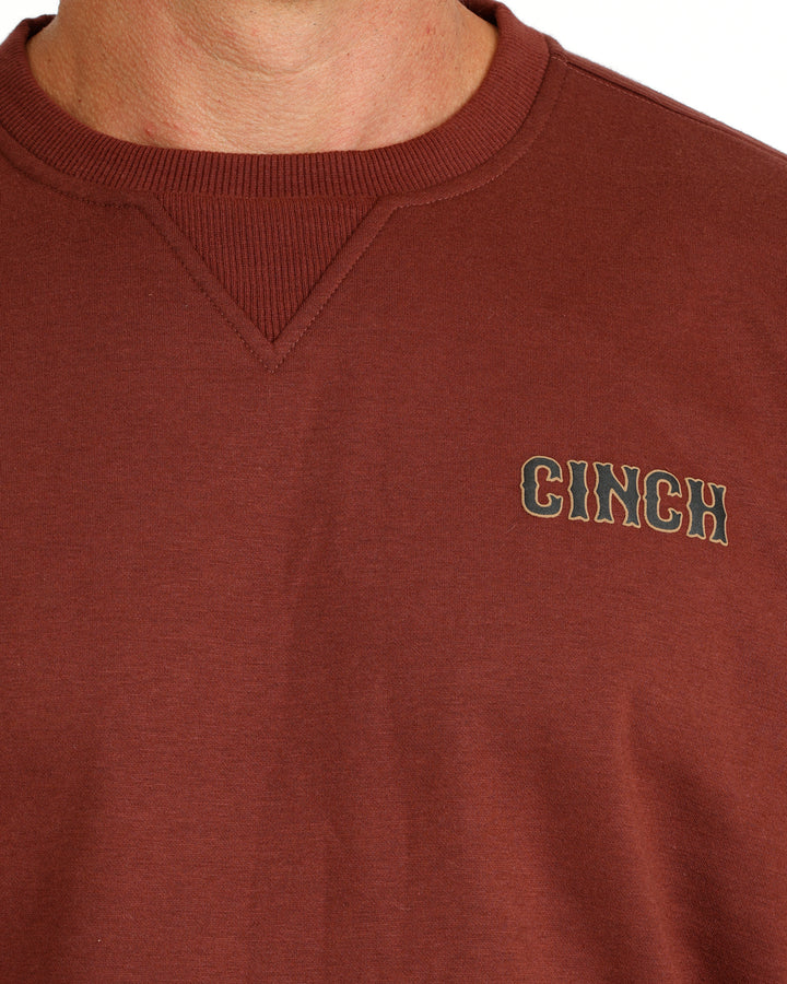 Cinch Mens Burgundy Sweatshirt