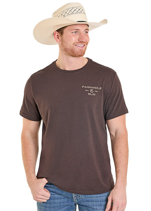 Panhandle Mens Chocolate Graphic Tee