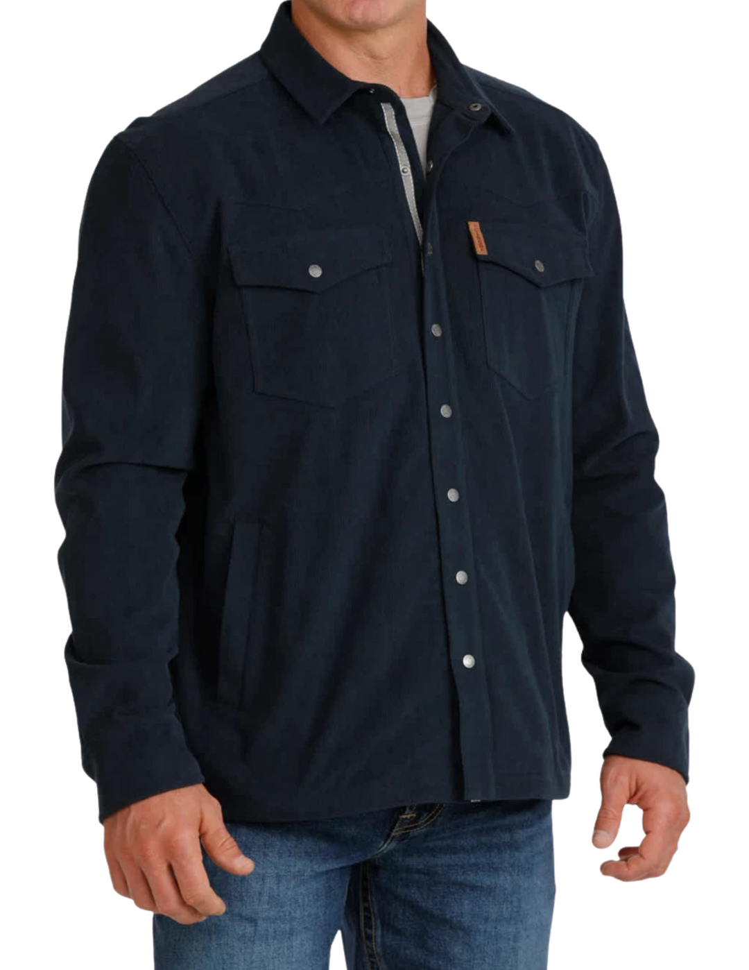 Cinch Mens Navy Corduroy Shirt Jacket