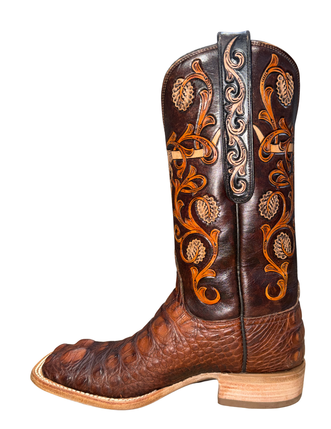 Pre-Order Black Jack Mens Barnwood Hand Tooled Alligator